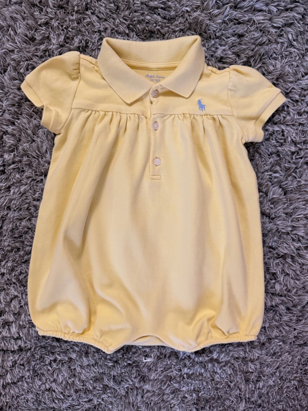 Ralph Lauren Baby Polo Romper - Yellow size 24 M like new